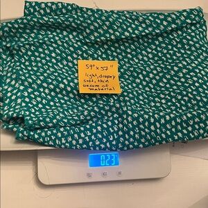 Green and White Patterned Fabric